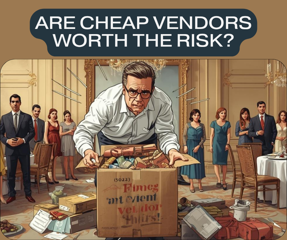 Guests don't care which vendors you hired or how much you paid them. They just want a great experience. Image from Airbrush Events.